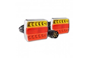 Φαναρια Πισω Τρειλερ Μαγνητικα Led Με Καλωδιο 7pin 12V 100x95x37mm TLS03 Amio – 2 ΤΕΜ.