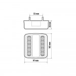 Lampa Πίσω Φανάρι Τρέιλερ , Φορτηγού Led 5 Λειτουργιών (Stop / Θέση / Φλας ) - 12V / 24V 1τεμ (L4155.6)