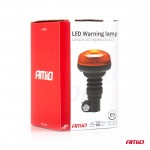 Φαρος Περιστρεφομενος Led Mini 12/24V 18SMD Ελαστικος Βιδωτος Πορτοκαλι 138x86mm Amio -1 ΤΕΜ.