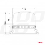 Φαρος Πορτοκαλι W22M 12/24V - 60xSMD Led - 115x108mm (ΜΑΓΝΗΤΙΚΗ ΒΑΣΗ/ΦΙΣ/ΚΑΛΩΔΙΟ 4m) Αμιο - 1 ΤΕΜ.