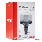 Φαρος Diamont W25P Με Λευκο Καπακι 12/24V 24xSMD Led Πορτοκαλι Ελαστικος Βιδωτος 201x126mm Αμιο - 1 ΤΕΜ.