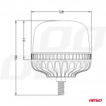 Φαρος Diamont W25SB Με Λευκο Καπακι 12/24V 24xSMD Led Πορτοκαλι Βιδωτος 154x126mm Αμιο - 1 ΤΕΜ.