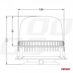 Φαρος Diamont W25M Με Λευκο Καπακι 12/24V 24xSMD Led Πορτοκαλι Μαγνητικος Φις Αναπτηρα 131x126mm Αμιο - 1 ΤΕΜ.