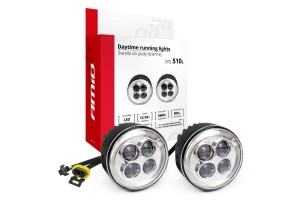 Φωτα Ημερας Drl 510L 12V 11,16W 8xSMD Led 800lm Στρογγυλοι 70mmΑΜΙΟ 2ΤΕΜ