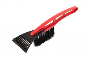 Ξυστρα Παγου Με Βουρτσα Καθαρισμου Χιονιου Κοκκινη Amio - 1 ΤΕΜ.