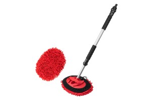 Amio - Τηλεσκοπική Βούρτσα Πλυσίματος Έως 100cm Αυτοκινήτου Με Αλουμινένια Λαβή & Σύνδεση Νερού - 1 TEM. (04342/AM)