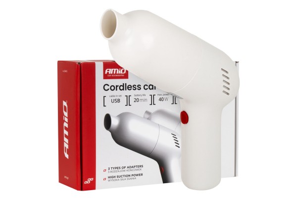 Amio - Ασύρματη Ηλεκτρική Σκούπα Αυτοκινήτου VC-07 40W 4,5 Kpa Με Φίλτρο Hepa – USB-C - 1 Τεμ. (04415/AM) Amio - Ασύρματη Ηλεκτρική Σκούπα Αυτοκινήτου VC-07 40W 4,5 Kpa Με Φίλτρο Hepa – USB-C - 1 Τεμ. (04415/AM)