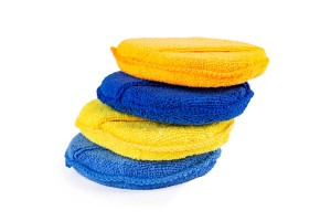 Σφουγγαρια Γυαλισματος Στρογγυλα Σετ 3ΤΕΜ Με Λαβη 4x125mm​ Amio - 4 ΤΕΜ.