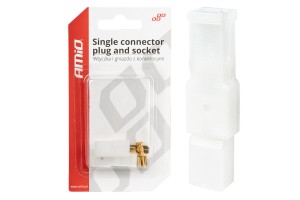 Φισα Συνδεσης Καλωδιων Μιας Υποδοχης Με Πλαστικο Κουμπωμα Amio - 1 σετ.