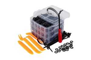 Amio - Σετ Κλιπς & Πριτσινιών Αμαξώματος Με Εργαλεία Αφαίρεσης 650 τεμ. – Για Αυτοκίνητα & Μοτοσυκλέτες - 1 τεμ. (04433/AM)