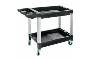 Τρολει Εργαλειων (TROLLEY) 2 Επιπεδων Με 4 Ροδες ΠΛΑΣΤΙΚΟ(PP)/ Αλουμινιο Για Αποθηκευση Και Μεταφορα