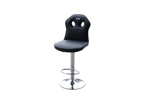 Καρεκλα Παγκου Black Office Stool Μαυρη Οικολογικο Δερμα 360ΜΟΙΡΩΝ & Ρυθμιζομενο Υψος 98-118cm Simoni Racing - 1 TEM.