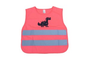 Γιλεκο Ανακλαστικο Εκτακτης Αναγκης Για Παιδια 5-14 Χρονων Δεινοσαυρος Ροζ Amio - 1 τεμ.