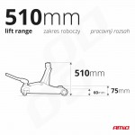 Γρυλος Υδραυλικος Με Ροδες 3.000KG (ΥΨΟΣ 75-510mm) - 1 Τεμ.