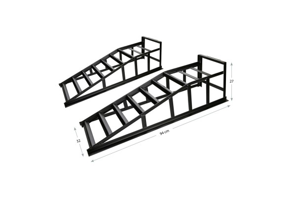 Ραμπα Ανυψωσης Αυτοκινητου Xl Ατσαλινη max200kg 94x32x27cm Lampa - 2 ΤΕΜ.