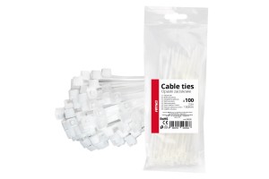 ΔΕΜΑΤΙΚΑ/ΔΕΤΙΚΑ Καλωδιων Tie Wrap (ΤΑΙΡΑΠ) 2.5 X 150mm (ΛΕΥΚΟ)ΑΜΙΟ - 100 ΤΕΜ.