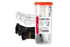 ΔΕΜΑΤΙΚΑ/ΔΕΤΙΚΑ Καλωδιων Tie WRAP(ΤΑΙΡΑΠ) 2.5x100mm/3.6x150mm/4.8x200mm Σε Μαυρο Και Λευκο Χρωμα Σετ Αμιο - 500 ΤΕΜ.