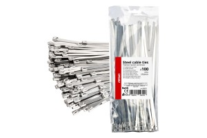 ΔΕΜΑΤΙΚΑ/ΔΕΤΙΚΑ Καλωδιων Tie Wrap (ΤΑΙΡΑΠ) Μεταλλικα 4,6 X 250mm Αμιο - 100 ΤΕΜ.