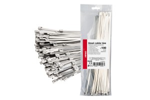 ΔΕΜΑΤΙΚΑ/ΔΕΤΙΚΑ Καλωδιων Tie Wrap (ΤΑΙΡΑΠ) Μεταλλικα 4,6 X 300mm Αμιο - 100 ΤΕΜ.