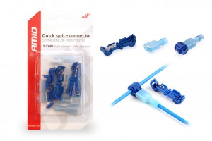 Κλεφτης Ρευματος Απο Καλωδιο T-TYPE Μπλε 15A - 5 Τεμαχια