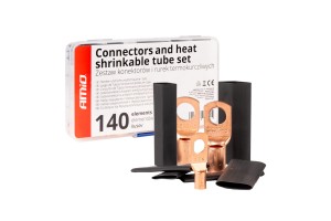 Συνδεσμοι Καλωδιων & Θερμοσυστελλομενοι Σωληνες Σετ Διαφορα Μεγεθη Amio - 140 τεμ.