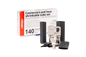 Συνδεσμοι Καλωδιων & Θερμοσυστελλομενοι Σωληνες Σετ Διαφορα Μεγεθη Amio - 140 τεμ.