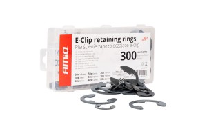 ΚΛΙΠΣ/ΑΣΦΑΛΕΙΕΣ Εξωτερικες E-CLIP Μεταλλικα Σετ Διαφορα Μεγεθη Amio - 300 τεμ.