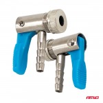 Amio - Προσαρμογέας Ακροφυσίου (Ρακόρ) Φουσκώματος Ελαστικών Για Σωλήνα Διαμέτρου 6mm Κατασκευασμένος Από Κράμα Σιδήρου Με Επικάλυψη Νικελίου - 1 τεμ. (04497/AM)