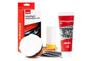 Amio – Kit Ξεθαμπώματος Φαναριών Με Αλοιφαδόρο Χειρός Heavy Duty Για Ασφαλή Εγκατάσταση & Καθημερινή Χρήση – 1 Κιτ (04793/AM)