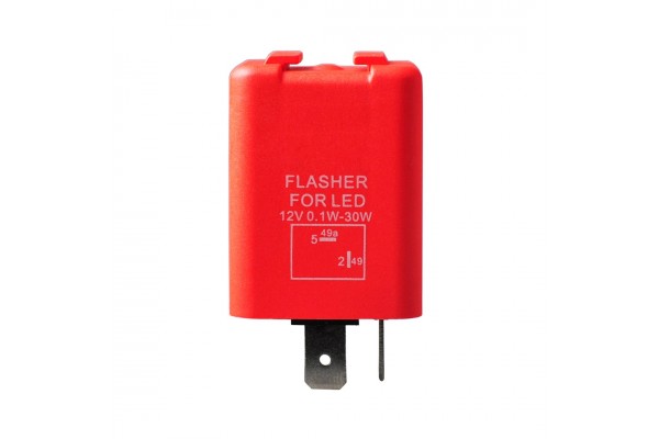 Led Flasher (ΦΛΑΣΙΕΡΑ) 2 Επαφων (L+-) 30x30x30mm M-TECH - 1ΤΕΜ.