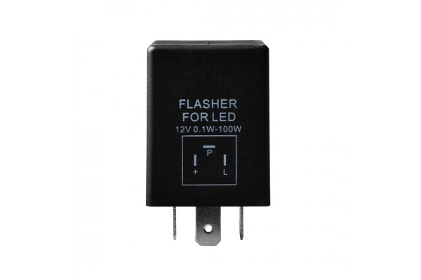 Led Flasher (ΦΛΑΣΙΕΡΑ) 3 Επαφων (L+-) 30x30x30mm M-TECH - 1ΤΕΜ.