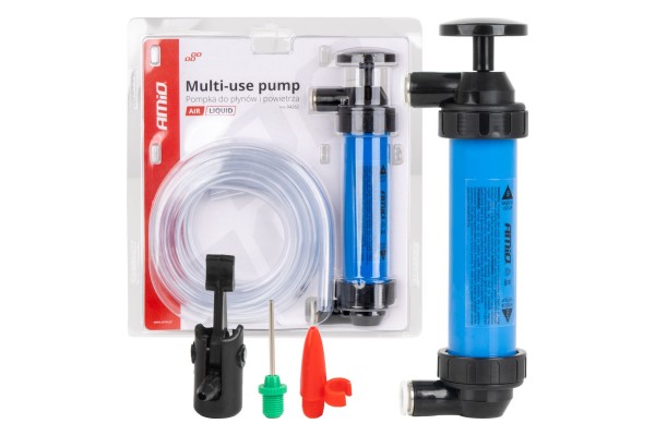 Amio - Πολυλειτουργική Χειροκίνητη Αντλία Υγρών & Αέρα Με 3 Ακροφύσια Και Ταχυσύνδεσμο – Universal - 1 τεμ. (04262/AM) Amio - Πολυλειτουργική Χειροκίνητη Αντλία Υγρών & Αέρα Με 3 Ακροφύσια Και Ταχυσύνδεσμο – Universal - 1 τεμ. (04262/AM)