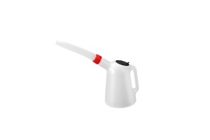 Δοχειο Πλαστικο (HDPE) Για Μεταφορα Λαδιου Με Ευκαμπτο Μακρυ Στομιο Και Καπακι Λευκο 1000ml LAMPA- 1 TEM.