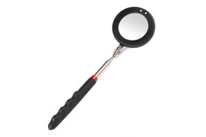 Καθρεπτης Χειρος Τηλεσκοπικος 50mm 28-87cm 360 Μοιρες Με Φως Led Amio - 1 ΤΕΜ.