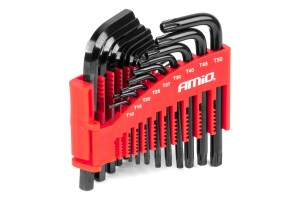 Κλειδια Αλλεν (ALLEN) Εξαγωνα & Κλειδια Torx ΧΡΩΜΙΟ-ΒΑΝΑΔΙΟ (CRV) Διαφορα Μεγεθη Μαυρα Αμιο - 22 ΤΕΜ.