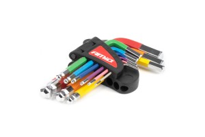 Κλειδια Αλλεν (ALLEN) Εξαγωνα Ατσαλι S2 Διαφορα Μεγεθη Διαφορα Χρωματα Αμιο - 9 ΤΕΜ.