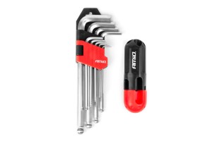 Σετ Κλειδια Αλλεν (ALLEN) Εξαγωνα ΧΡΩΜΙΟ-ΒΑΝΑΔΙΟ (CRV) Xl Διαφορα Μεγεθη Αμιο - 9 ΤΕΜ.