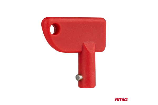 Amio - Κλειδιά Κεντρικού Διακόπτη Ρεύματος Μπαταρίας Υλικό Πλαστικό Χρώμα Κόκκινο - 10 Τεμ (04805/AM)