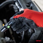 Amio - Γάντια Εργασίας Με Επικάλυψη Λάτεξ Χρώμα μαύρο/κόκκινο Μέγεθος No.9 - 2 ζευγ. (04636/AM)