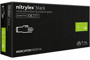 Γαντια Νιτριλιου Mercator Nitrylex Basic Σε Μαυρο Χρωμα Small (S) Amio - 100 τεμ.