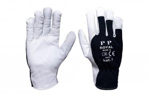 Γαντια Εργασιας Δερματινα ΛΕΥΚΟ/ΜΑΥΡΟ Μεγεθος 10AMIO -2 ΤΕΜ.