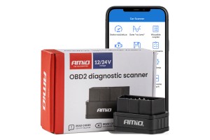 Amio - Διαγνωστικό Αυτοκινήτου Obd 2 Τύπου ELM327 Bluetooth PIC25K80 Τάση Λειτουργίας 12V Με Ασύρματη Σύνδεση Για Επιβατικά Αυτοκίνητα - 1 τεμ. (04731/AM)