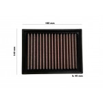 Simoni Racing - Φίλτρο Αέρα Πάνελ 185x140x40 Mm Από Κόκκινο Βαμβάκι Πλενόμενο Και Επαναχρησιμοποιούμενο - 1 Τεμ. (SRSR3264)