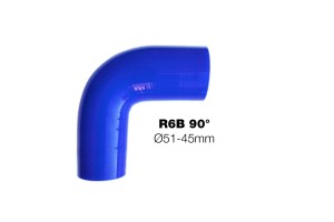 Γωνια Σιλικονης Μπλε Φ51>Φ45 90 Μοιρες