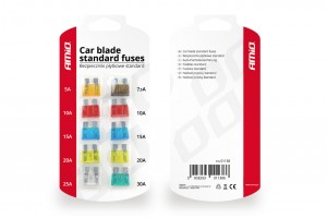 Ασφαλειες Standardδιαφορες Σε ΚΑΡΤΕΛΑ1x5A/1x7.5A/2x10A/2x15A/2x20A/1x25A/1x30A Amio - 10 ΤΕΜ.