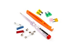 Ασφαλειες Διαφορων Τυπων Με Δοκιμαστικο Κατσαβιδι 6>24V & Εργαλειο Αφαιρεσης Set Αμιο - 28 ΤΕΜ.