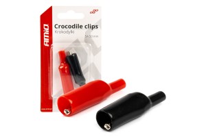 Ακροδεκτες (ΚΡΟΚΟΔΕΙΛΑΚΙΑ) Μπαταριας 5A 50mm Με Μονωση Χωρις Καλωδιο Αμιο - 2 ΤΕΜ.