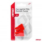 Ασφαλειες Japval Pal Θηλυκες 50A Σε Κοκκινο Χρωμα Amio - 2 Τεμ.