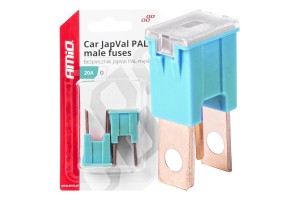 Ασφαλειες Japval Pal O Αρσενικες 20A Σε Γαλαζιο Χρωμα Amio - 2 Τεμ.