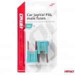 Ασφαλειες Japval Pal O Αρσενικες 20A Σε Γαλαζιο Χρωμα Amio - 2 Τεμ.